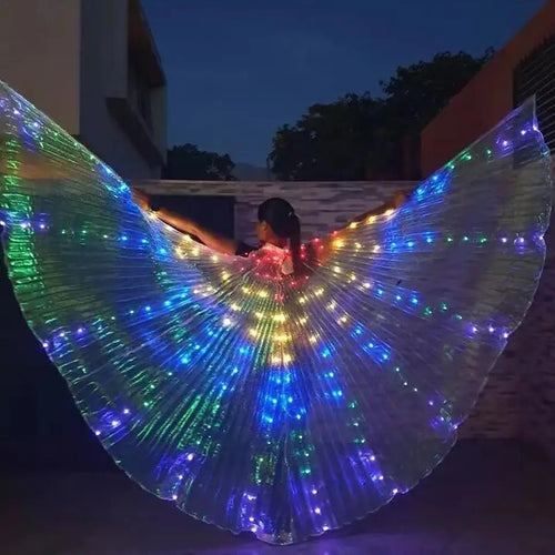 Light up festival LED rainbow wings