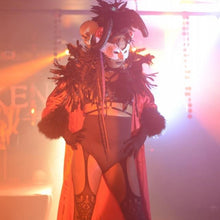 Noir Feather Cage Harness Top