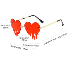 Dripping heart sunglasses