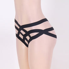 Black Stretch Harness Bottoms Cage Briefs