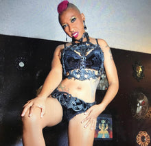 Majestic 3D Handmade latex black rubber body harness set