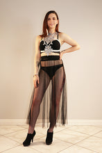Silver Sequin Design Harness Top