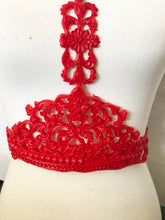 Luscious 3D Handmade latex red rubber body harness
