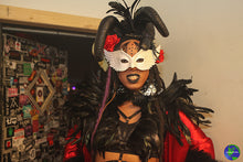 Noir Feather Cage Harness Top