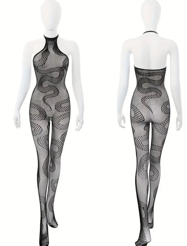 Serpentine Snake Bodysuit Lingerie Teddy