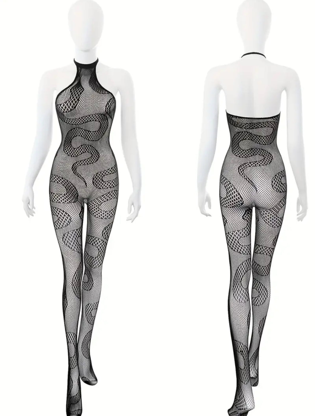 Serpentine Snake Bodysuit Lingerie Teddy