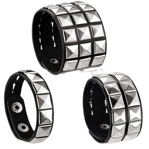 Studded bracelets - set of 3