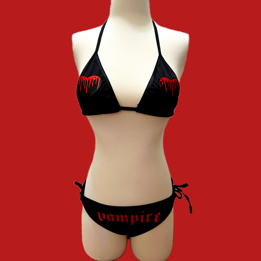 Black Vampire goth swimsuit bikini