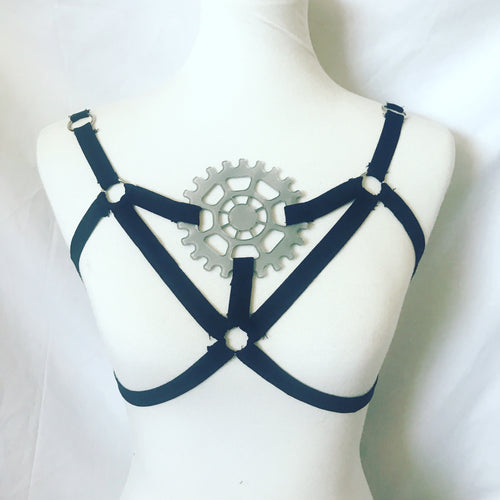 Steampunk Gear Cage Harness Top