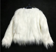 Light up LED furry white jacket