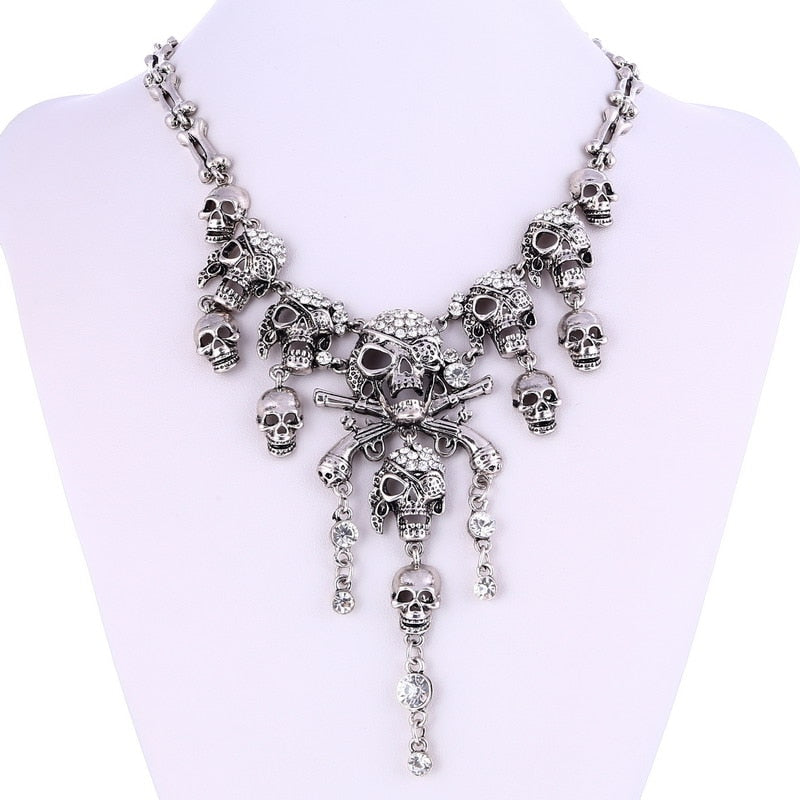 Pirate skull necklace