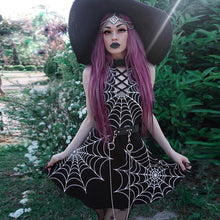 Spider web halter dress