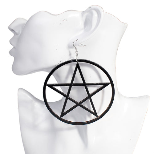 Large Pentagram Earrings