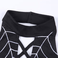 Spider web halter dress