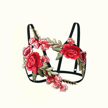 Elegant Floral Lace Harness Cage Bra Lingerie