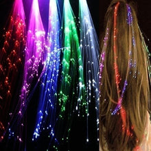 Light up festival LED fiber optic hair set