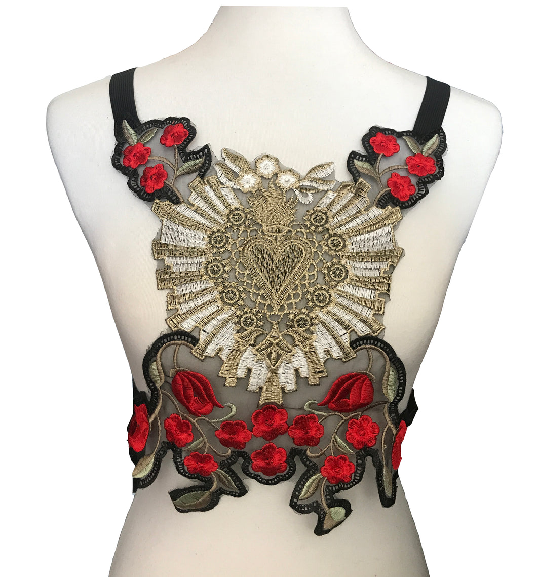 Brave Heart Embroidered Harness Top