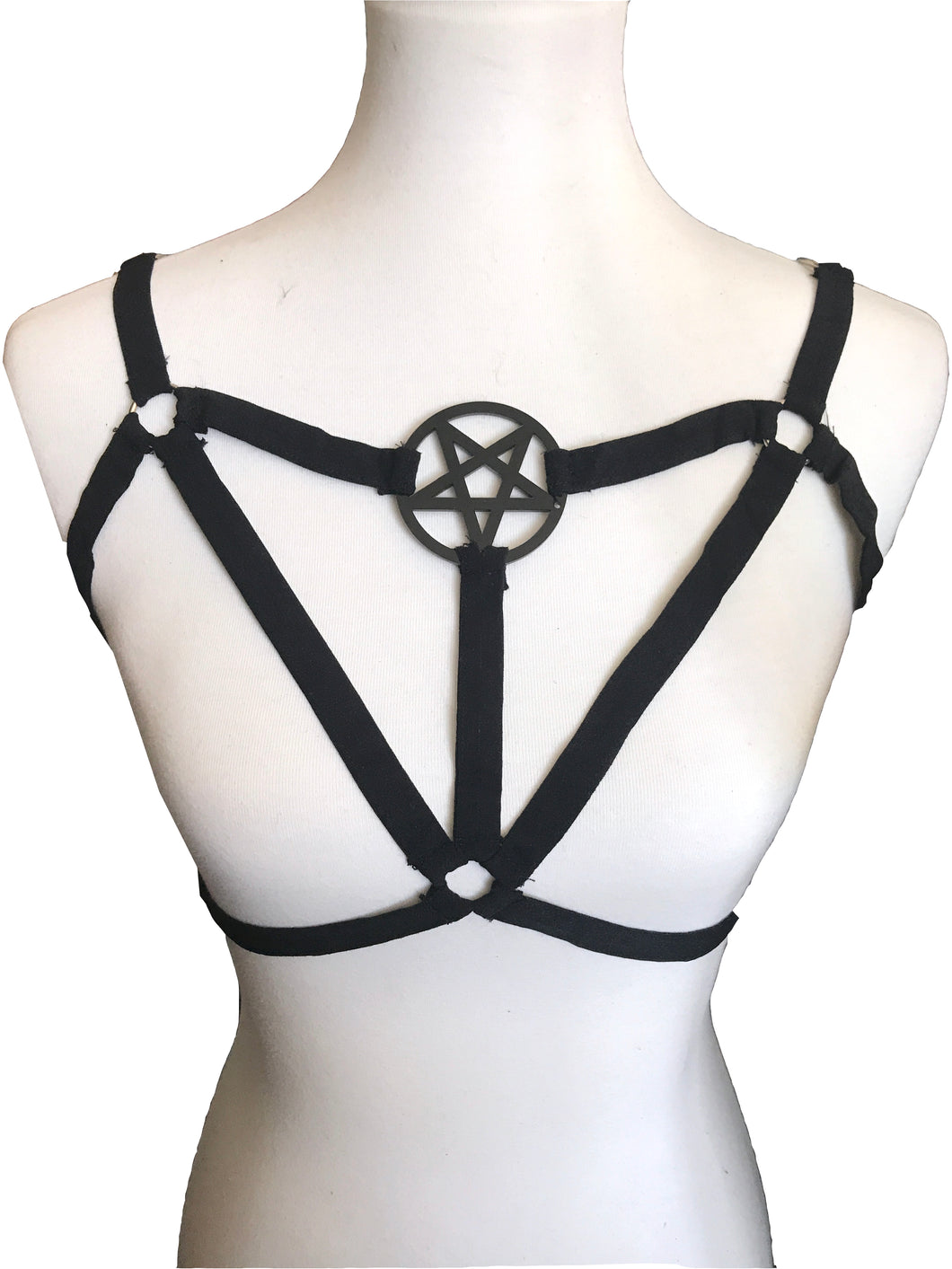 Pentagram Circle Stretch Harness Top
