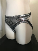 Silver Sequin Sparkly Lingerie Crotchless Bottoms