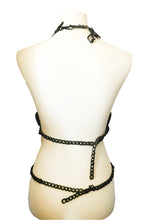 Majestic 3D Handmade latex black rubber body harness set