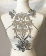 Silver Sequin Design Harness Top