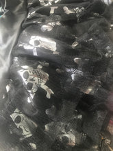 Black & silver skull tutu mini skirt