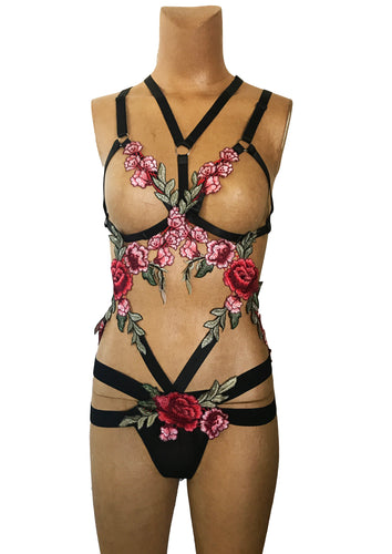 Full Body Multicolor Floral Body Harness