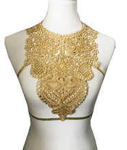 Shimmer Gold Cage Harness Top