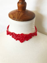 Bright red 3D Handmade latex rubber necklace