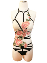 Pink Rose Garden Floral Full Body Harness