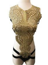 Taj Mahal Gold and Black Embroidered Body Harness