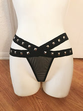 Pyramid Stud Rocker Black Cage Harness Set