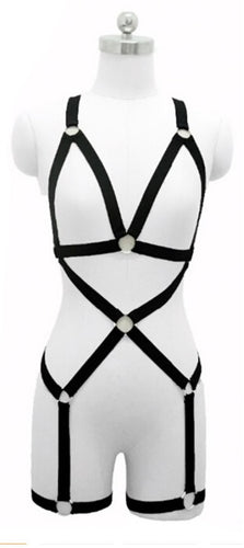 White Lace Full Body Cage Harness Lingerie Teddy – liquidred