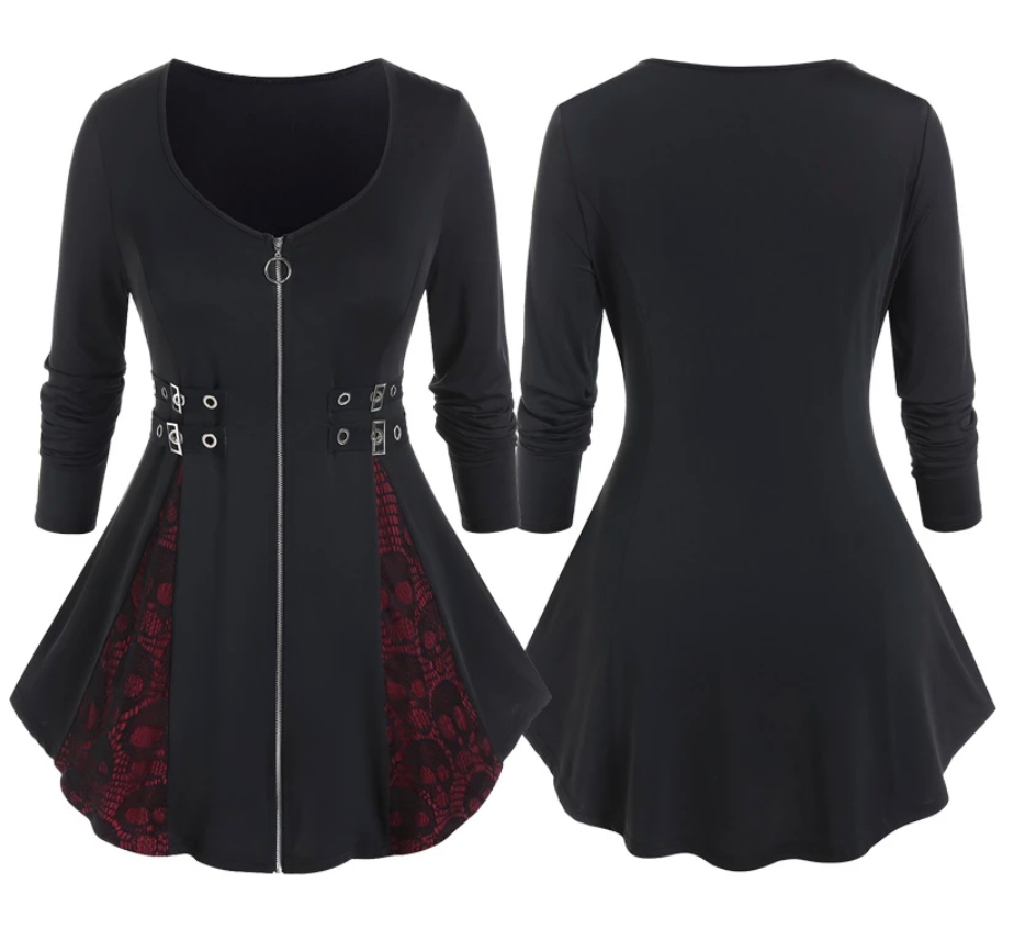 Zip and buckle Gothic punk dress