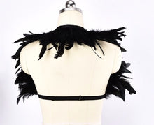 Gothic Feather Cage Harness Top