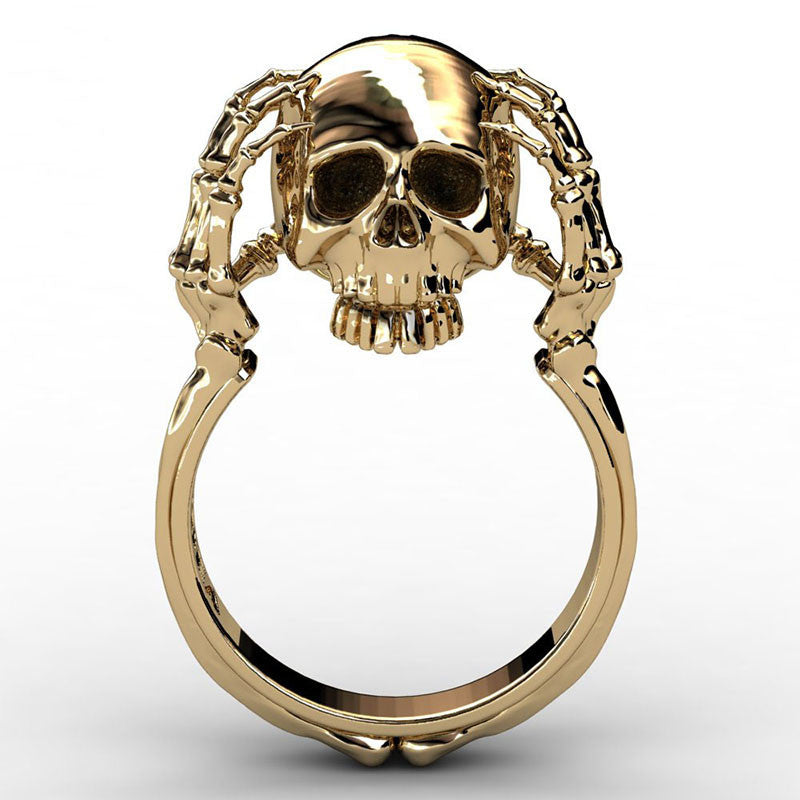 Skull Skeleton Hands Ring