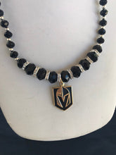 VGK Vegas Golden Knights rhinestone beaded necklace