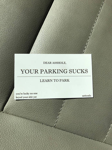 Your parking sucks business cards