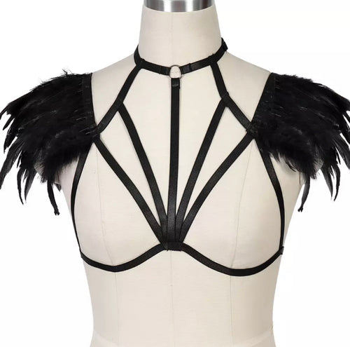 Scara Feather Cage Harness Top