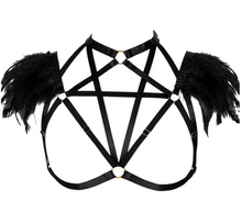 Pentagram Feather Cage Harness Top