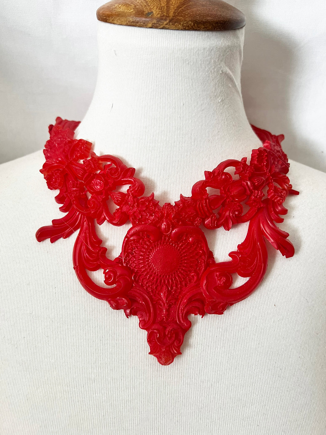 Liquid Red 3D Handmade red latex rubber necklace